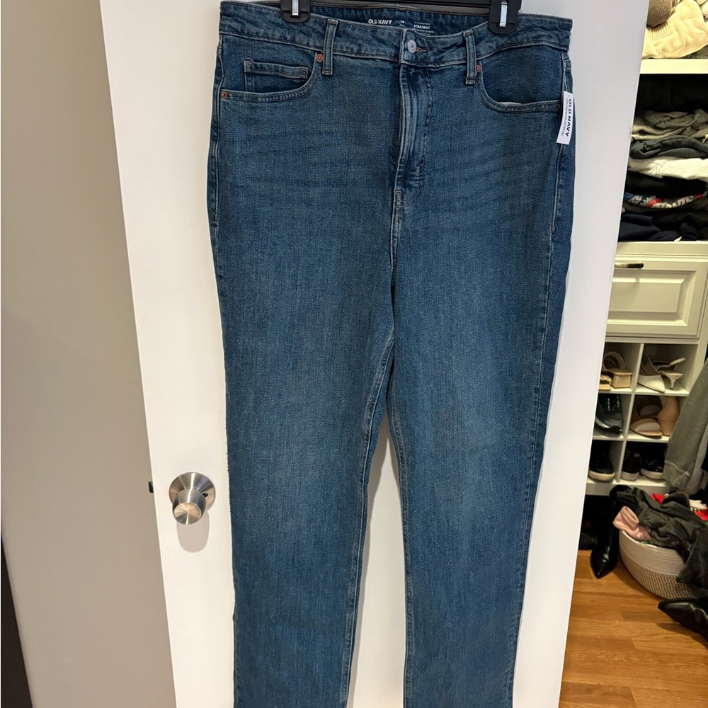 Old Navy Extra High-Rise Straight Leg Jean
